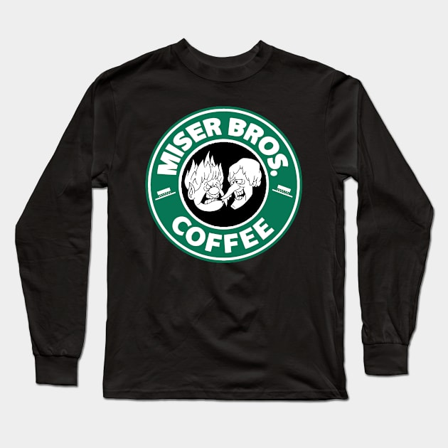 Miser Brothers Coffee Long Sleeve T-Shirt by DrawingBarefoot